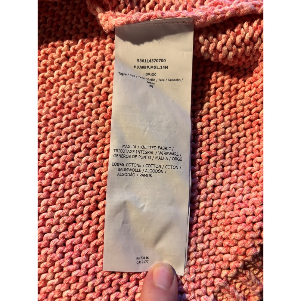 Weekend MaxMara Cotton‎ Knit Sweater Salmon Pink Crew Neck Casual Top M - Picture 5 of 5